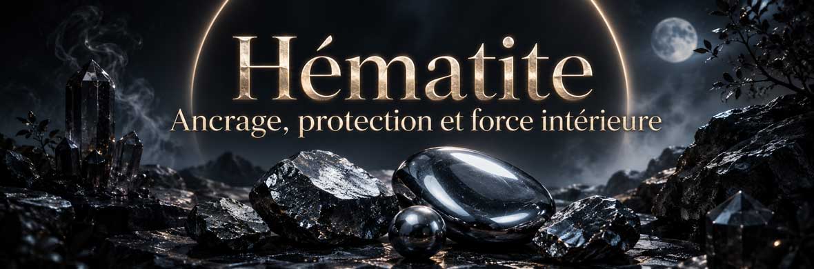 hématite naturelle utilisée en lithothérapie et en pratiques symboliques
