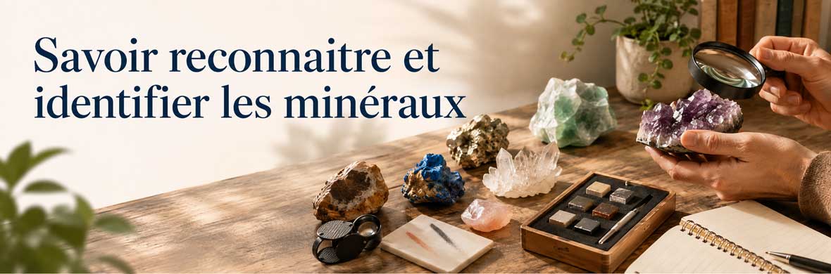 identifier un minéral ou une pierre grâce à sa couleur, sa dureté et son éclat