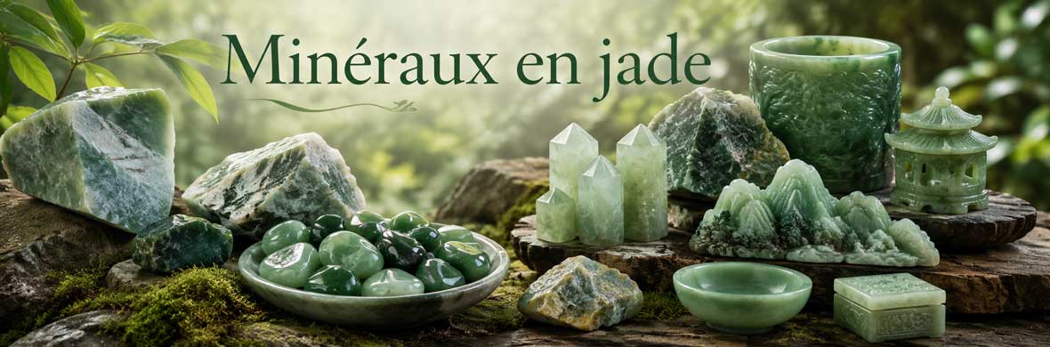 pierres, galets et objets décoratifs en jade naturel