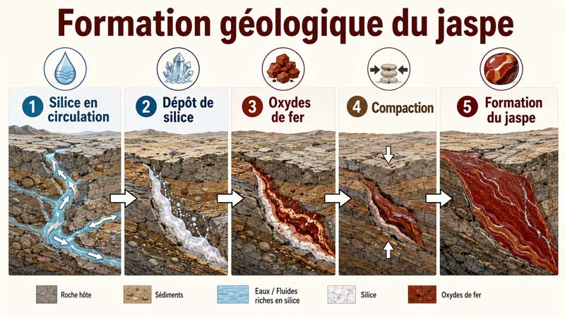 Formation géologique de jaspe