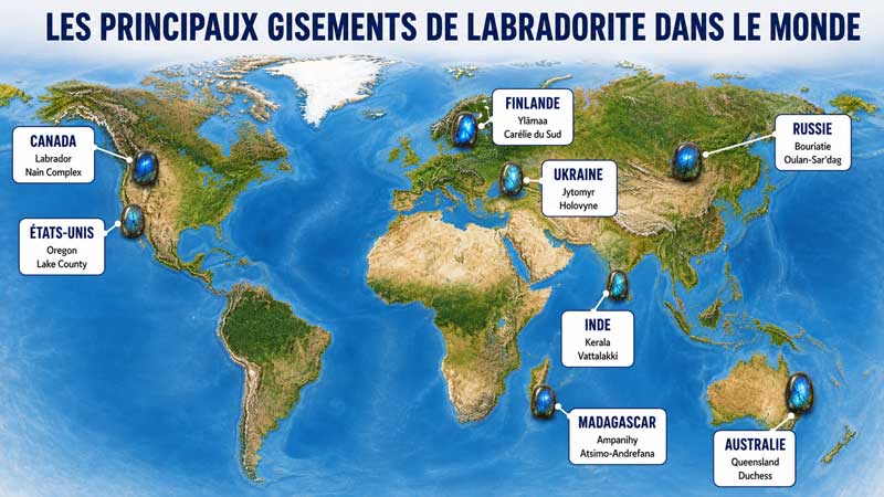 gisements de labradorite