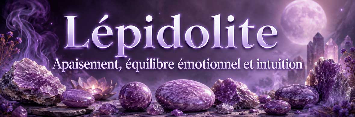 lépidolite violette utilisée en lithothérapie et pratiques spirituelles