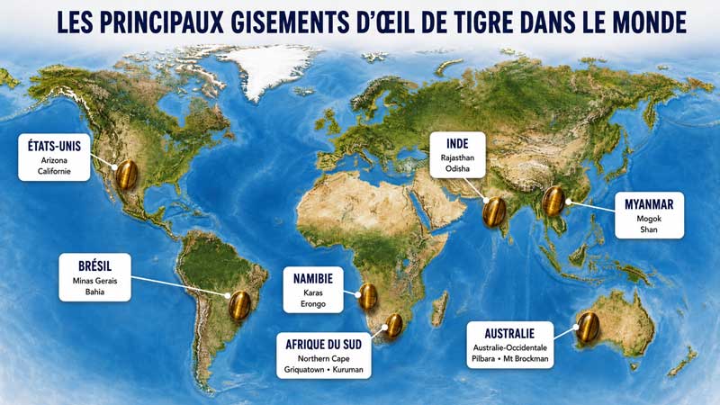 gisements d'oeil de tigre