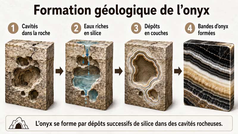 formation géologique de l’onyx