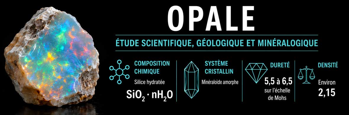 opale naturelle étudiée sous un angle minéralogique et scientifique