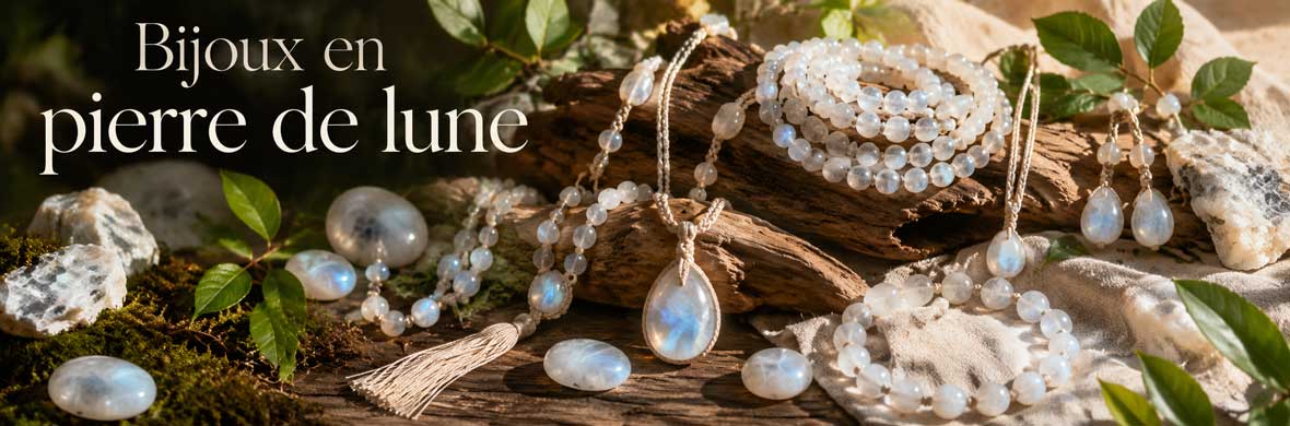 bijoux en pierre de lune naturelle, bracelets, colliers et pendentifs