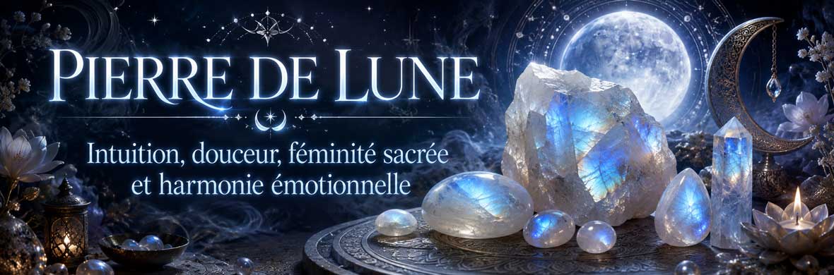 pierre de lune naturelle utilisée en lithothérapie et pratiques symboliques