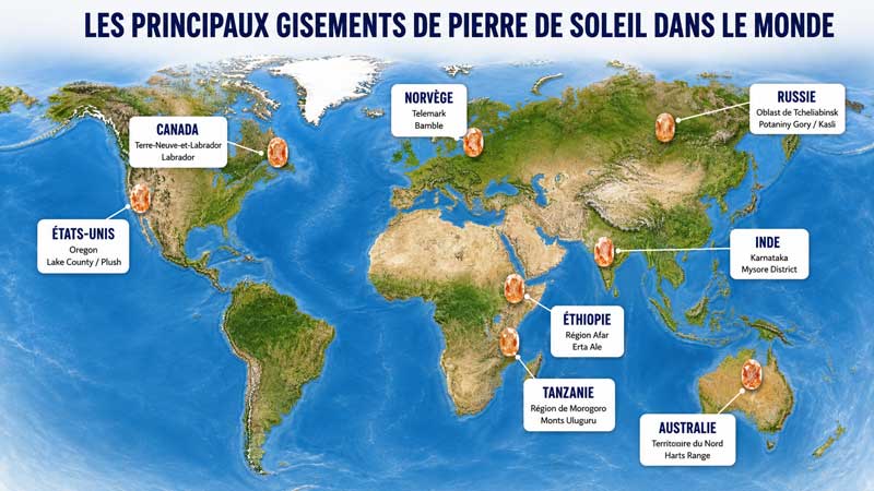 gisements de pierre de soleil