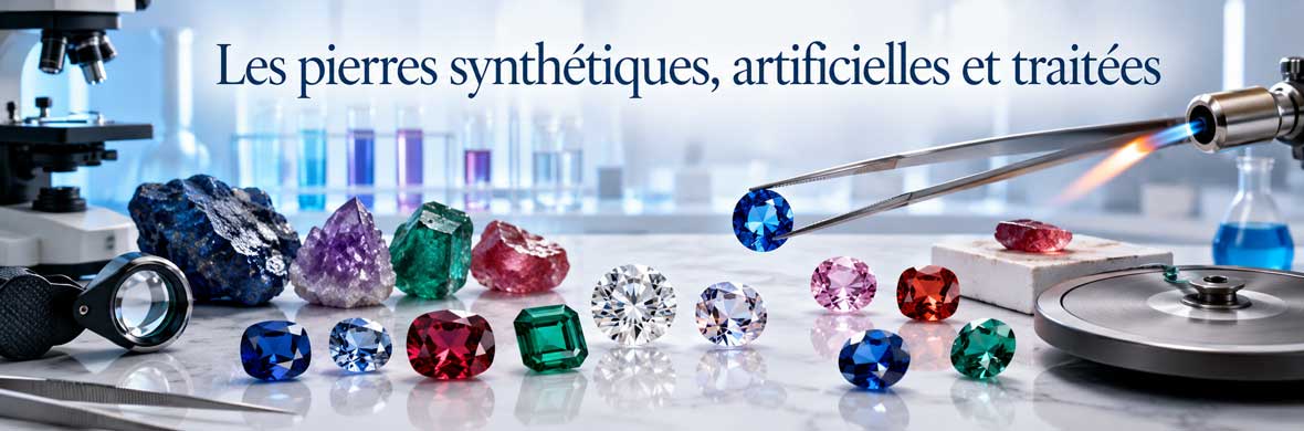 comparaison entre pierres naturelles, synthétiques, artificielles et traitées