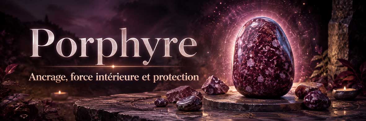porphyre utilisé en lithothérapie, symbolique et pratiques spirituelles