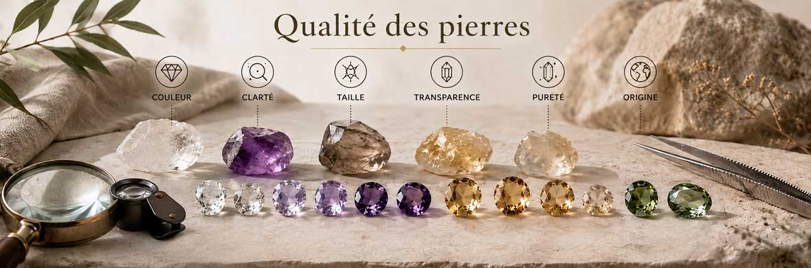 Qualité des pierres naturelles : AAA, AA, Extra et critères d’évaluation