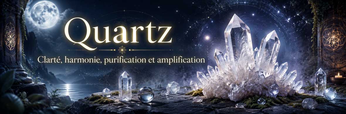 Quartz naturel utilisé en lithothérapie et dans les pratiques ésotériques