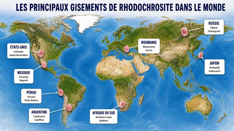 gisements de rhodochrosite