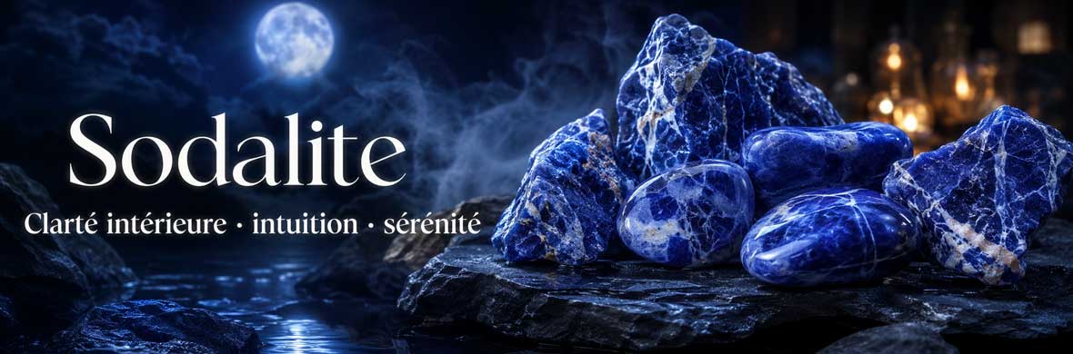 sodalite bleue utilisée en lithothérapie et pratiques symboliques