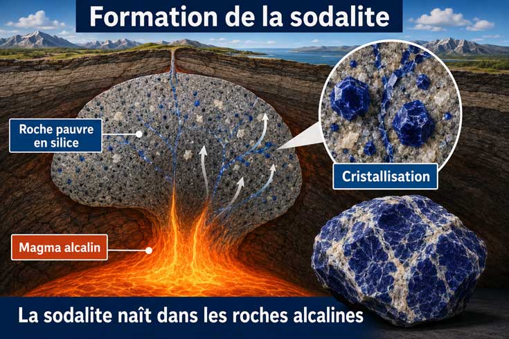 formation géologique de sodalite