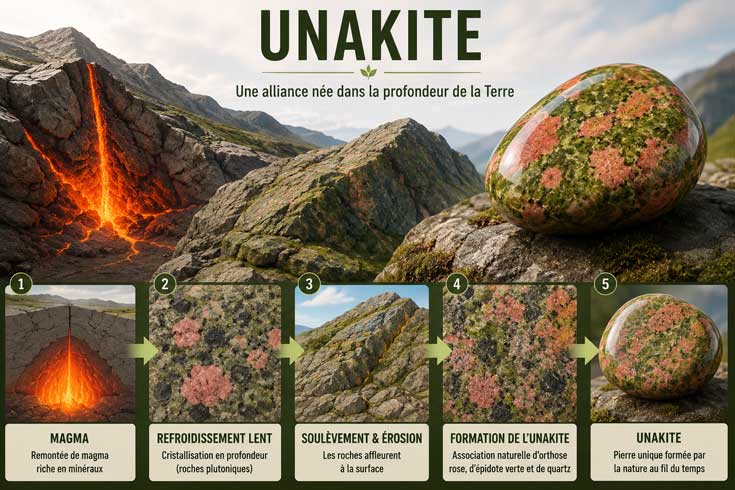 Formation géologique de l’unakite