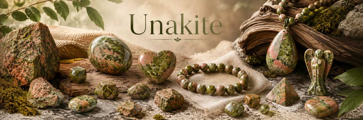 Unakite naturelle montrant des zones vertes d’épidote et roses de feldspath